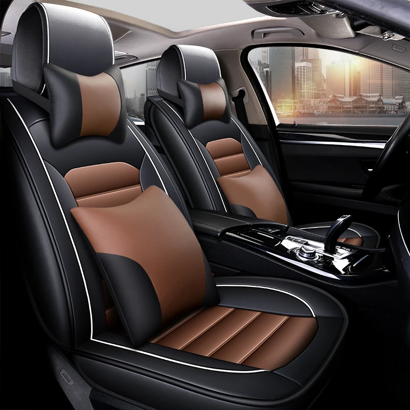 Factory Price Sports Business Style Plain Pattern PU Leather Car Seat Cover