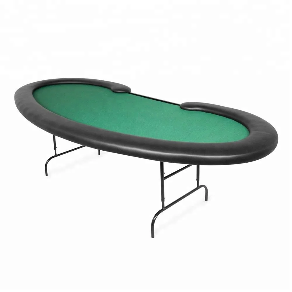 Folding Poker Table for 10 Players, 100 X 48-Inch Oval