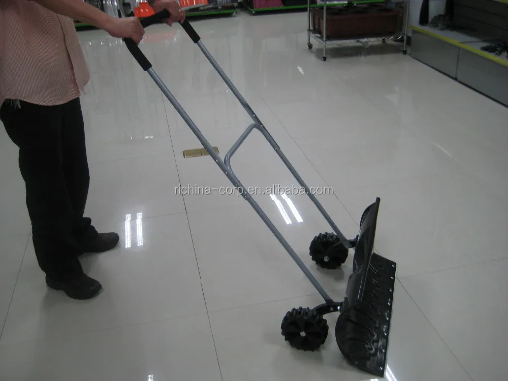
Eronomic Steel Handle Plastic Snow Pusher Cleaning Shovel Scoop 