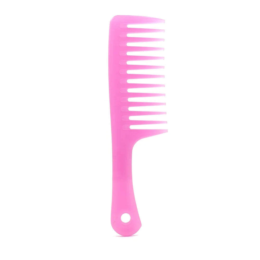 Large Tooth Detangle Comb Unbreakable Shampoo Salon Color Plastic Wide Teeth Hair Comb