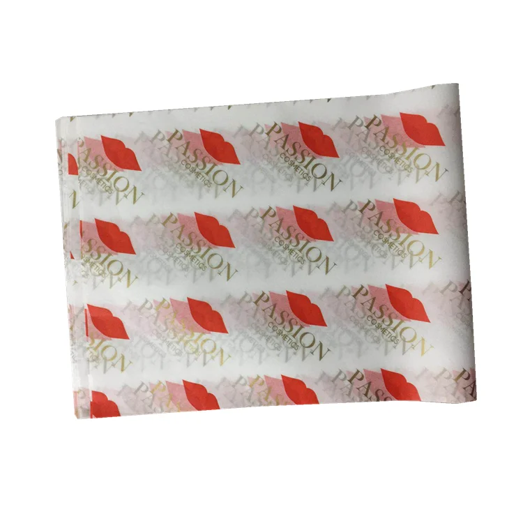 Customized printing cheap greaseproof food grade wrapping paper for sandwich