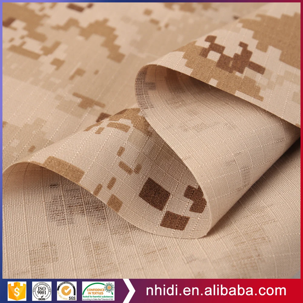 
2018 Wholesale Printed Polyester Cotton Tc Ripstop Military Camouflage Fabric 