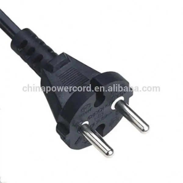 16A EU power cord with 2 pin plug ,220v power cord cable