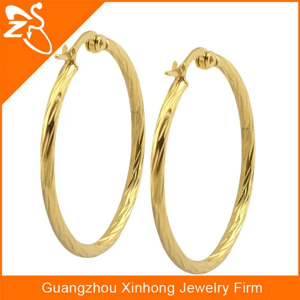 latest fashion big round shaped earrings, surgical steel round earring designs, wholesale ring shaped earrings