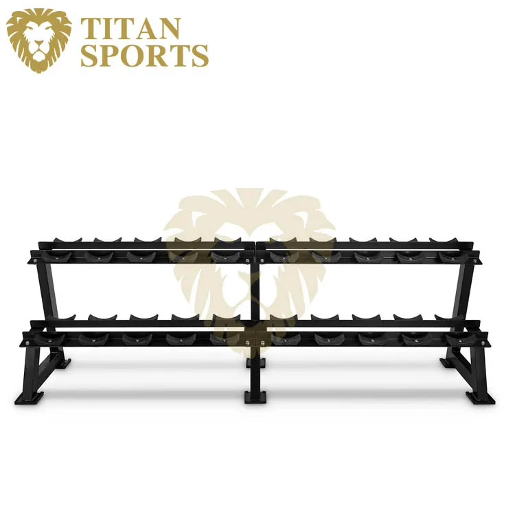 Custom logo Hex rubber vertical dumbbell rack