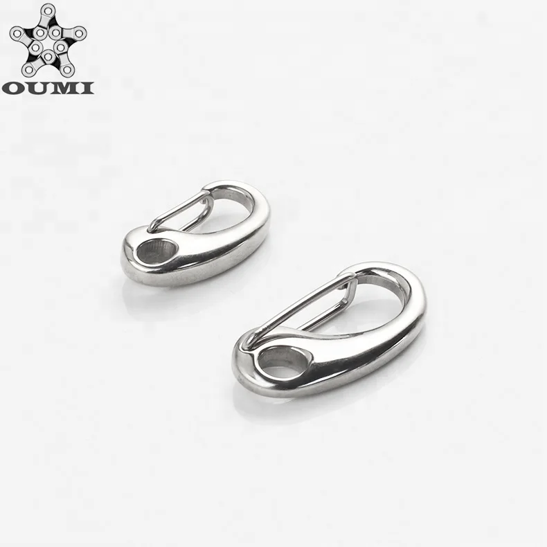 Multi size silver tone 316l stainless steel jewelry findings double lobster clasps