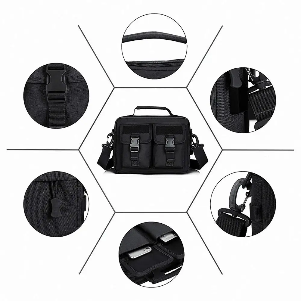 Tactical Messenger Bag Casual Shoulder Bag  Military Handbag Tools Bag with Charger Interface