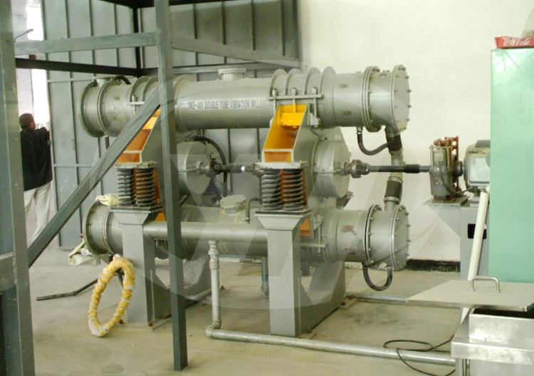 hot sale twin tube vibration mill/ceramic vibration ball mill