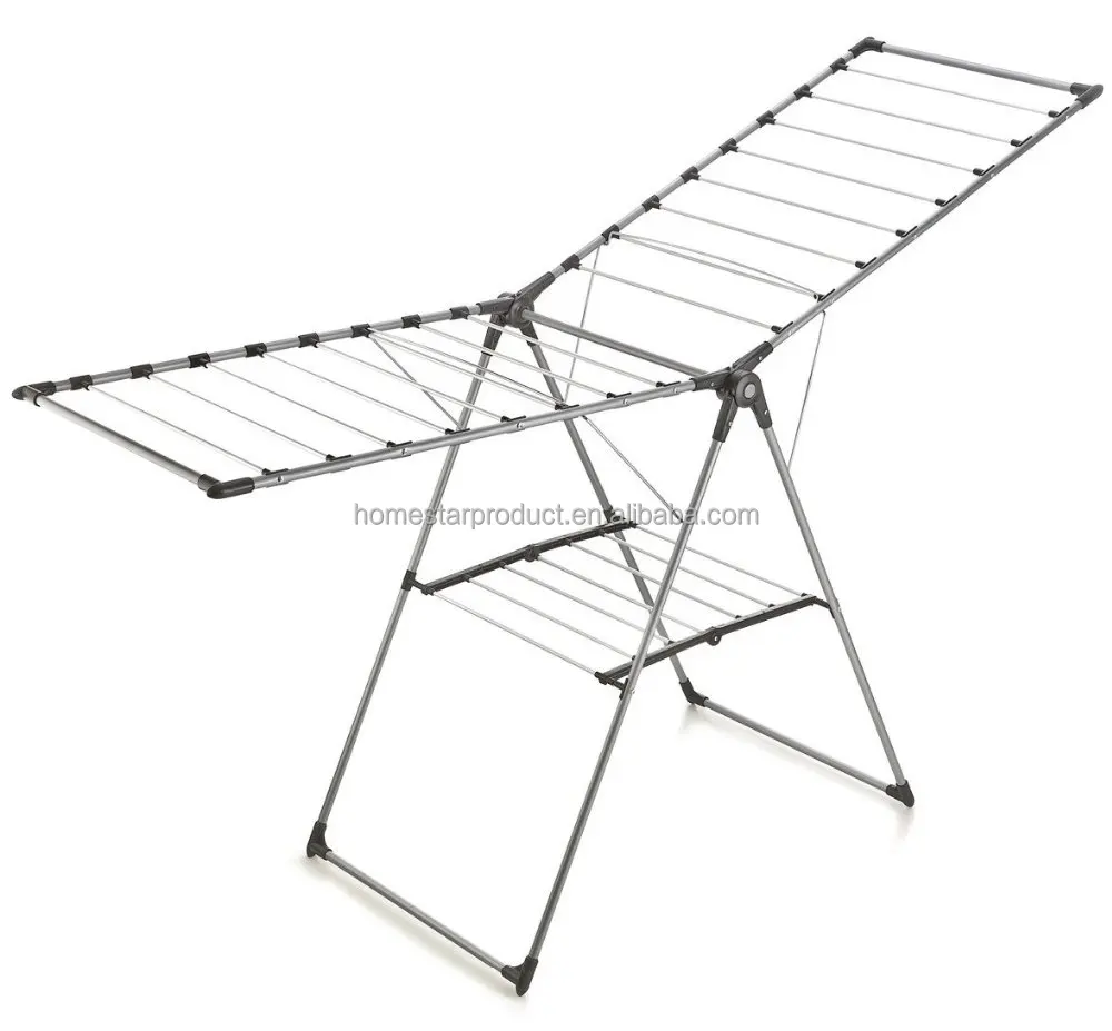 Stainless Steel Clothes Drying Rack with Foldable Design