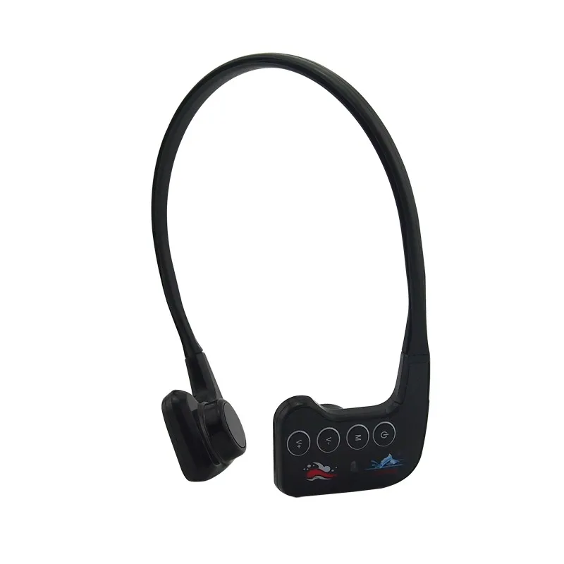 Waterproof Marine FM Radio Transceiver Bone Conduction Headset Aquatic Sport Training Sailing Boat Swimming Headphone