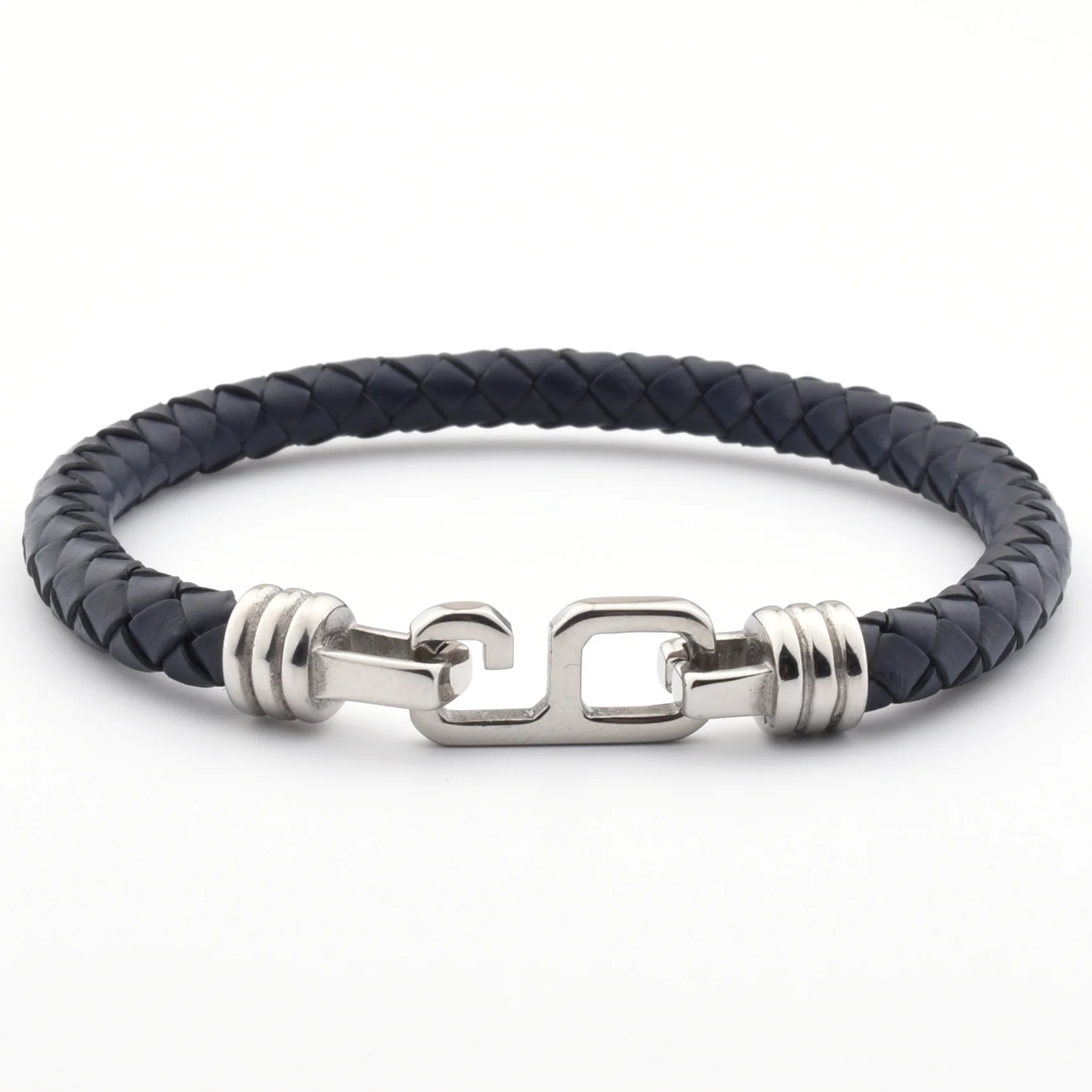 Factory Custom New Coming Jewelry Products Cool Brown Leather Hook Clasp Bracelets For Men