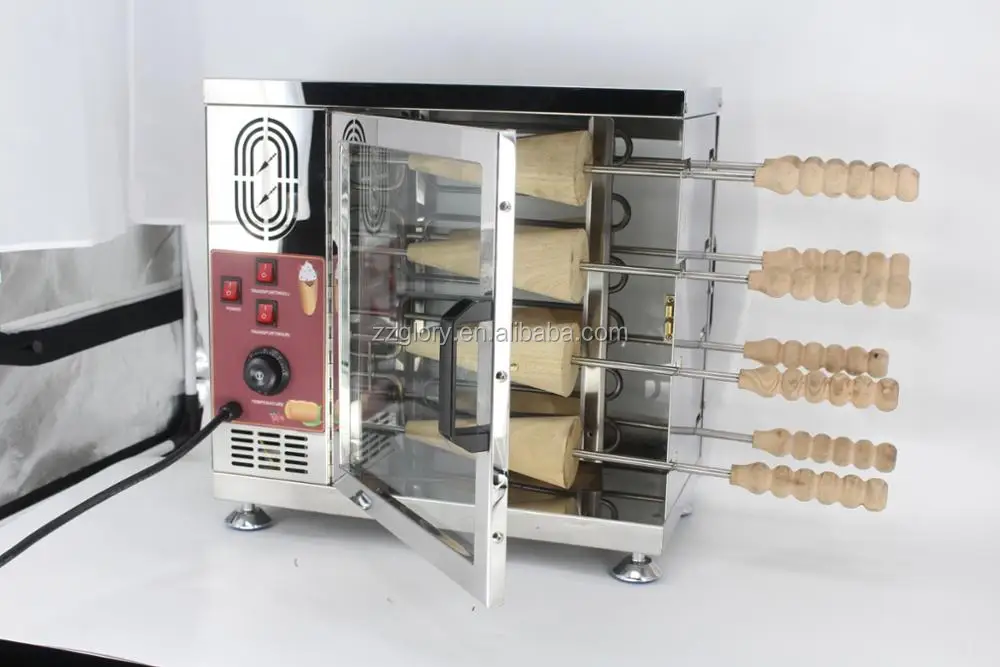 Sweet Traditional Doughnut Cone Kurtos Kalacs Oven Chimney Cake Machine