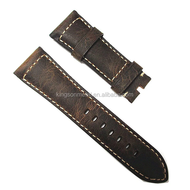
italian genuine thick and wide leather watch bands for men 