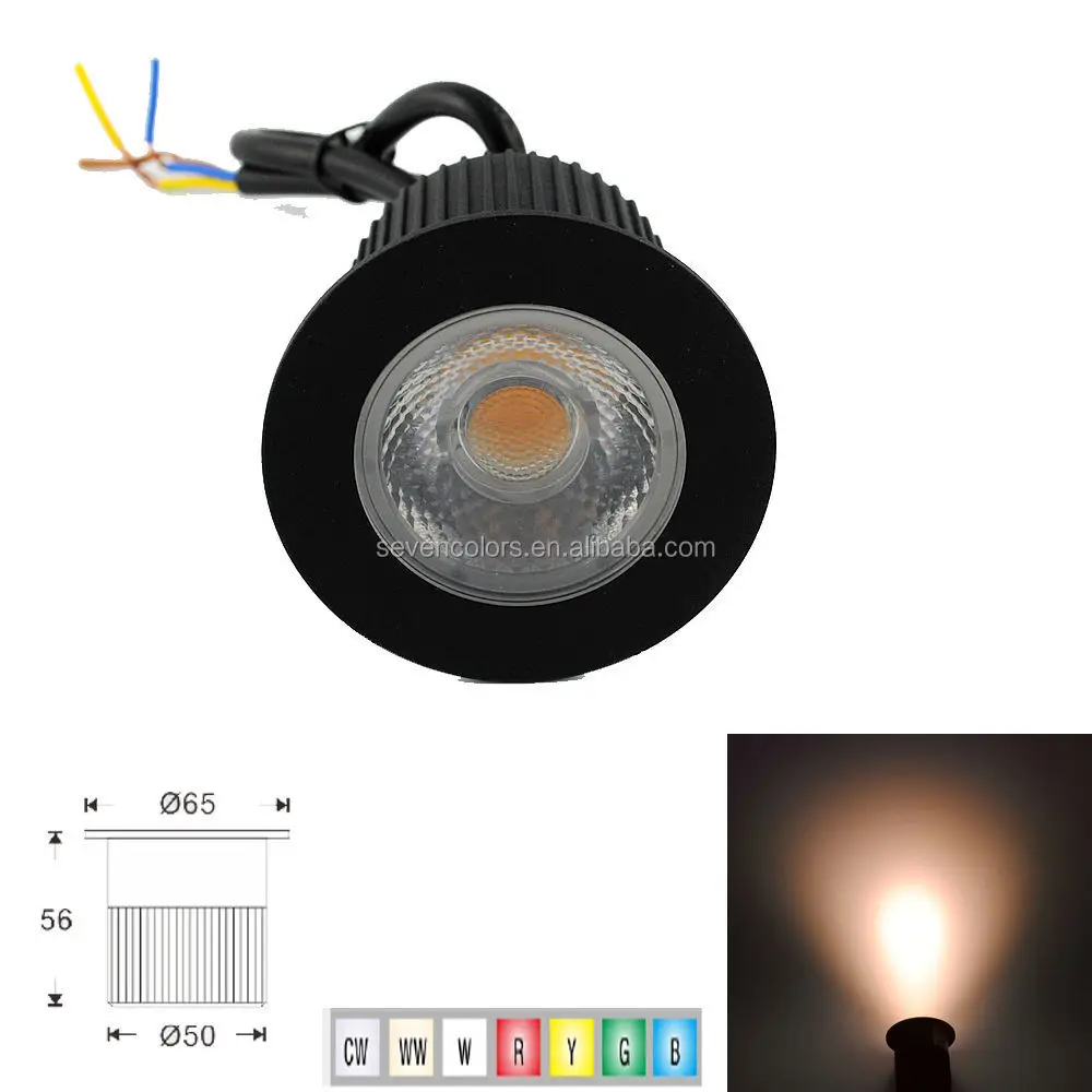 Round IP67 Outdoor Garden Lighting LED Step Light 120V In concrete Recessed (SC-F112A)