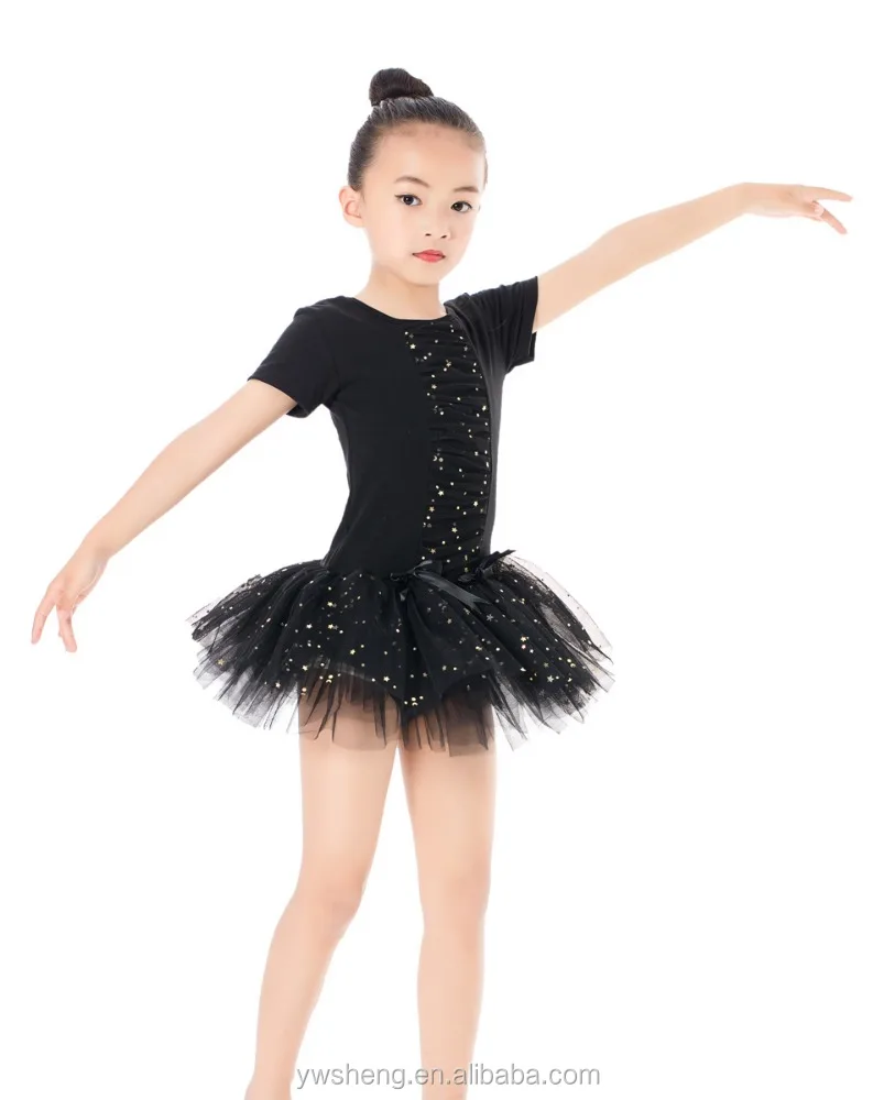 Wholesale Baby Girls Gymnastics Leotard Classic Dance Short Sleeve Ballet Tutu Dress
