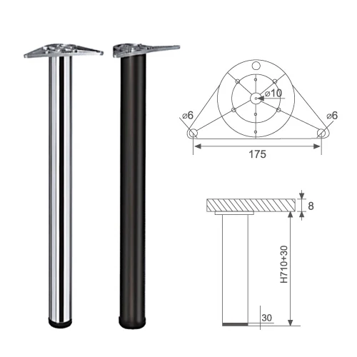 Office Desk Legs With Round Tube VT-02.003