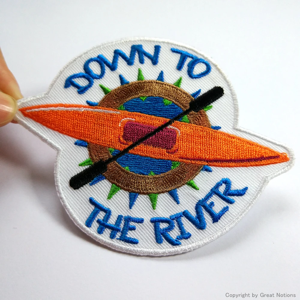 
Custom heat press embroidery patches for jeans 