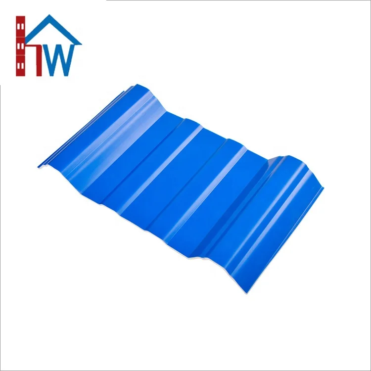 Waterproof corrugated plastic upvc roof covering trapezoidal sheet panels