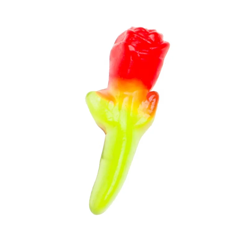 Insurance order rose shape gummy candy with design