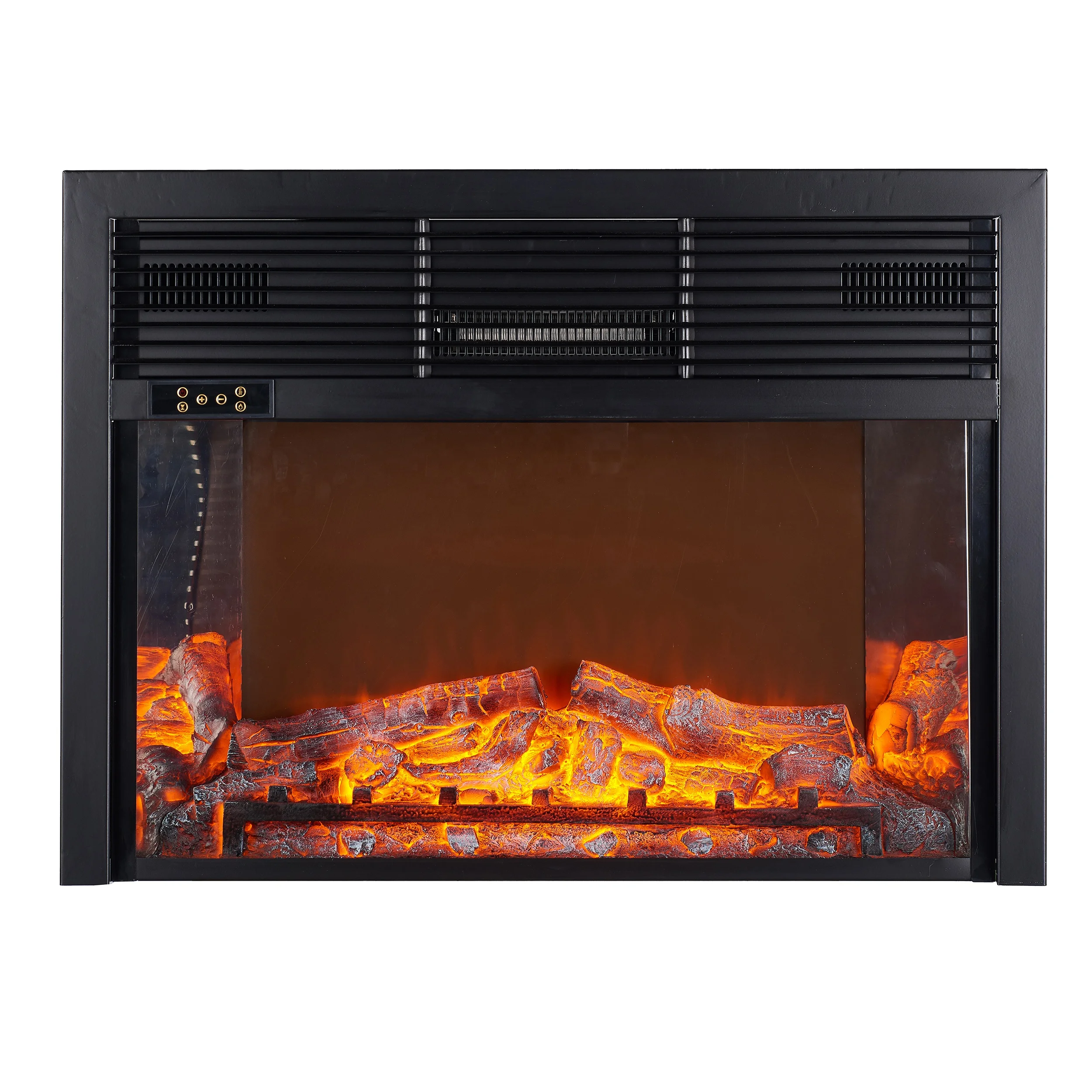 With remote control energy saving led electric insert fireplace heater