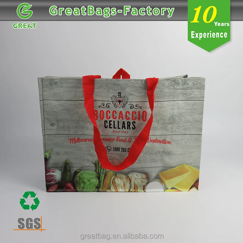 Reusable pp non woven laminated carrier shopping bags