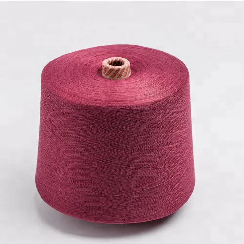 
Maroon colors factory direct sale Ring spun cotton recycled yarn 