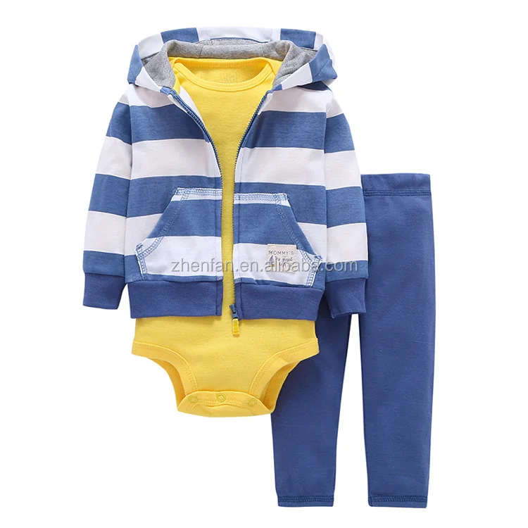 infants & toddlers age group and long sleeve style newborn baby cotton clothes matching with rompers and pants