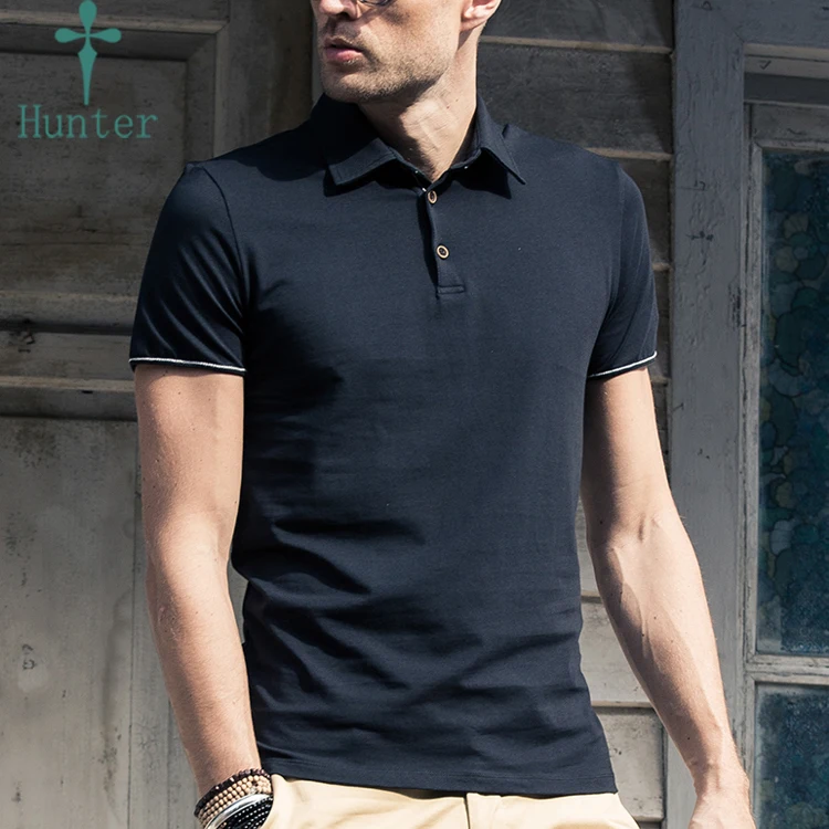 Clothing Factory Quality Black Tees mens Casual custom 100%cotton polo t shirts
