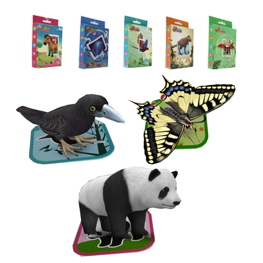 High quality AR 4D flash card new for kids smart learning
