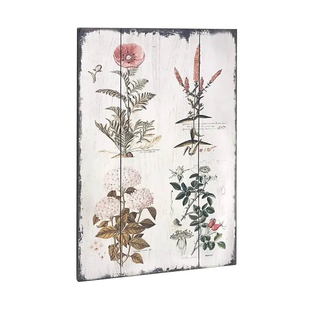 Vintage Florals Botanical Wood Plaques Primitive Country Farmhouse Home Decor Wood Sign