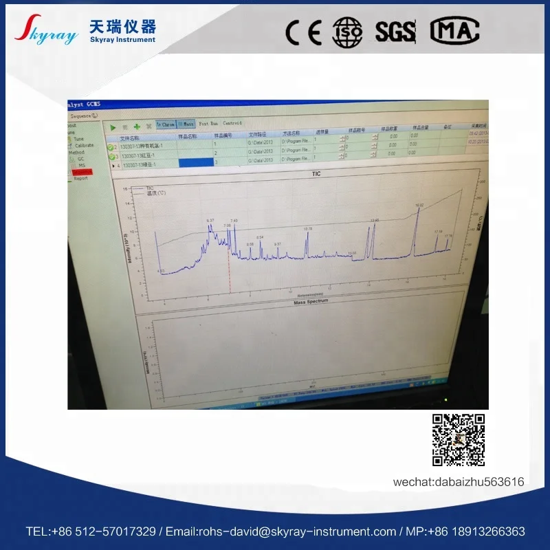 scientifc instrument GCMS for Phthalates RoHS2.0 testing