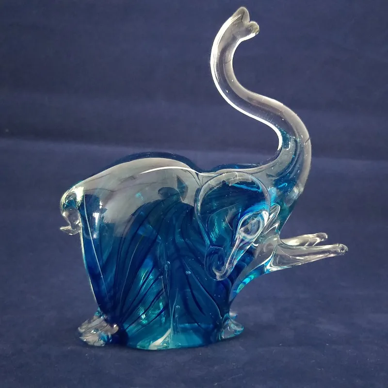 
miniature blown ornaments glass animals elephant statues 