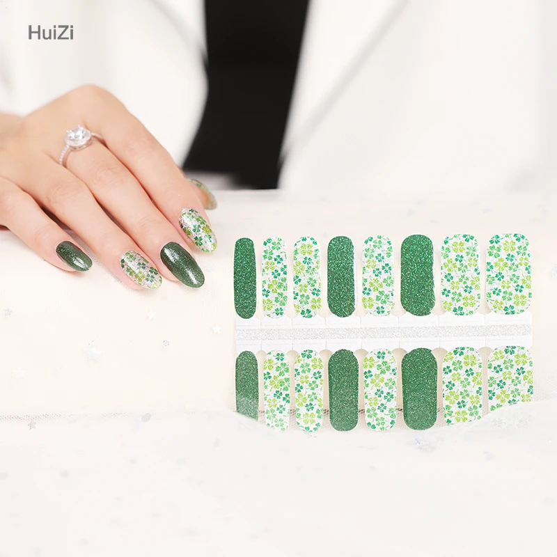 Hot Selling Spring Nail Stickers Non-toxic 100% real Nail Polish Sticker/Wraps/Nail Polish Strips