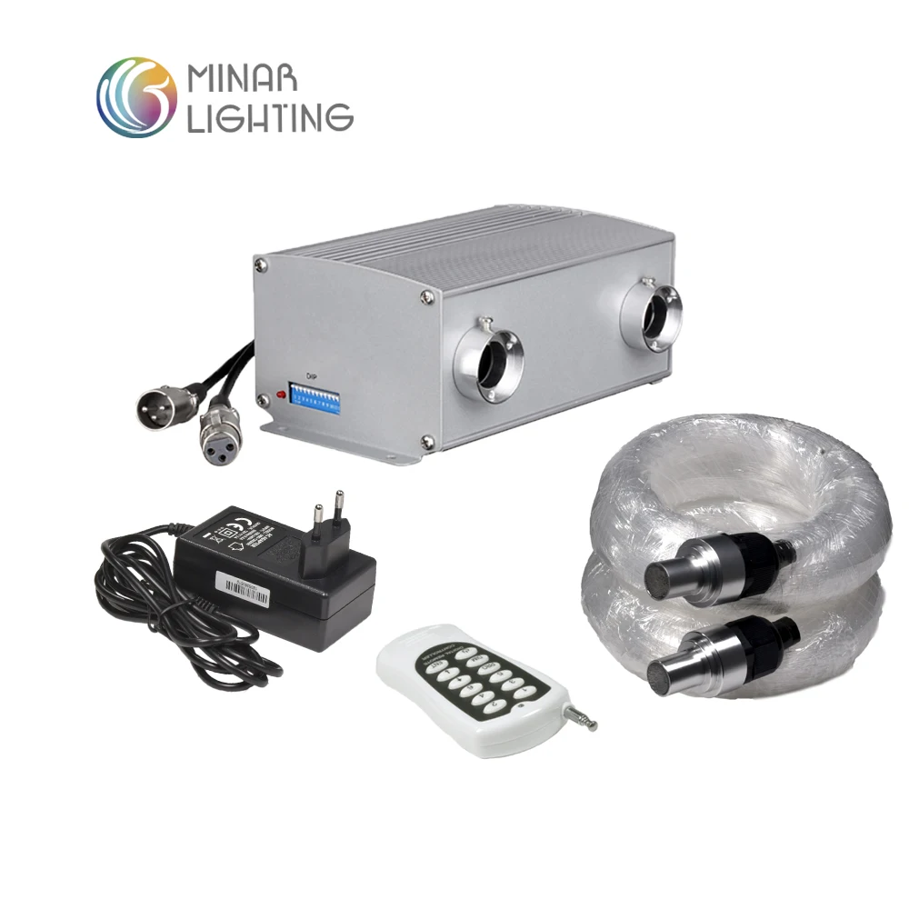 High quality dual ports LED RGBW twinkle illuminator for fiber optic starry ceiling