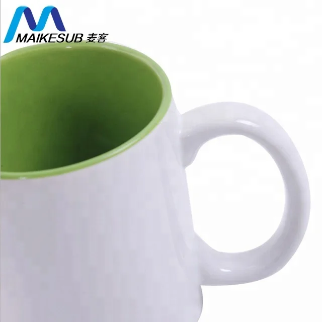 Print logo sublimation blank color inside coffee mug