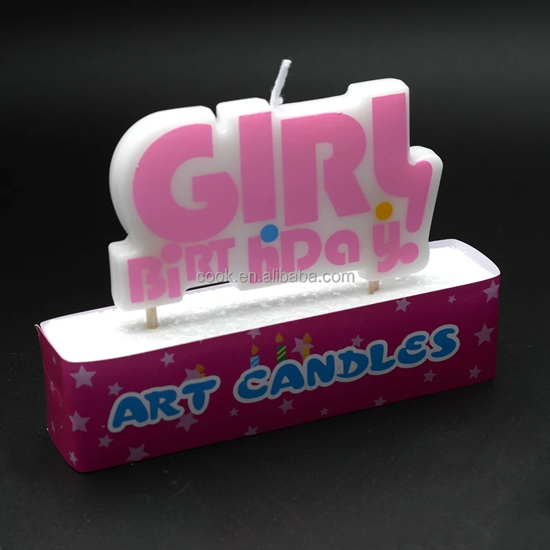 
Pink Girls Art Birthday Candles 