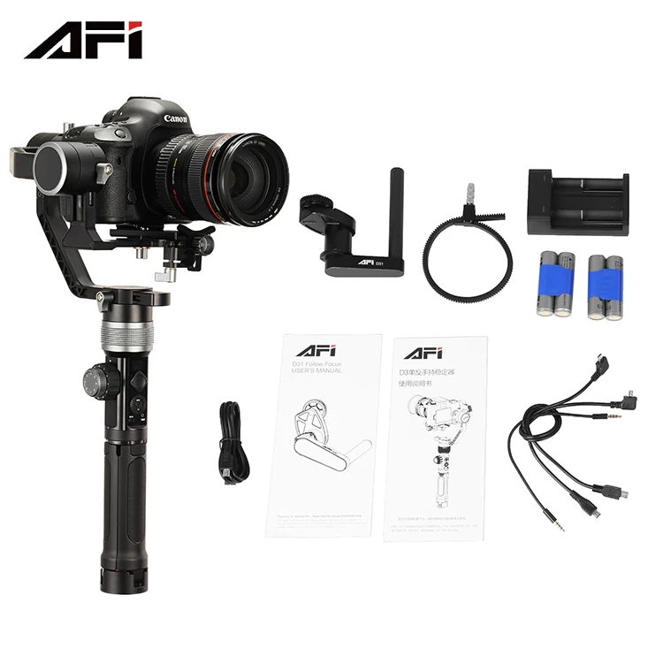 Big Discount Afi 3 aixs dslr gimbal Handheld Stabilizer Brushless Gimbal for dslr,Stabilizer for dslr camera
