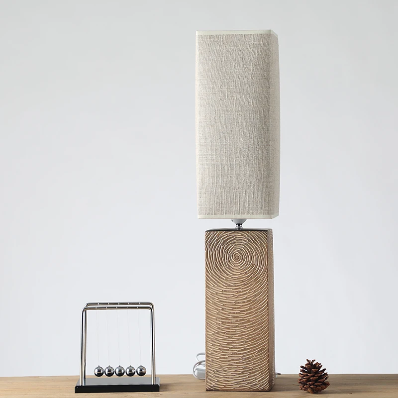 Nordic style bedside reading home decor resin lamp polyresin table lamps for living room