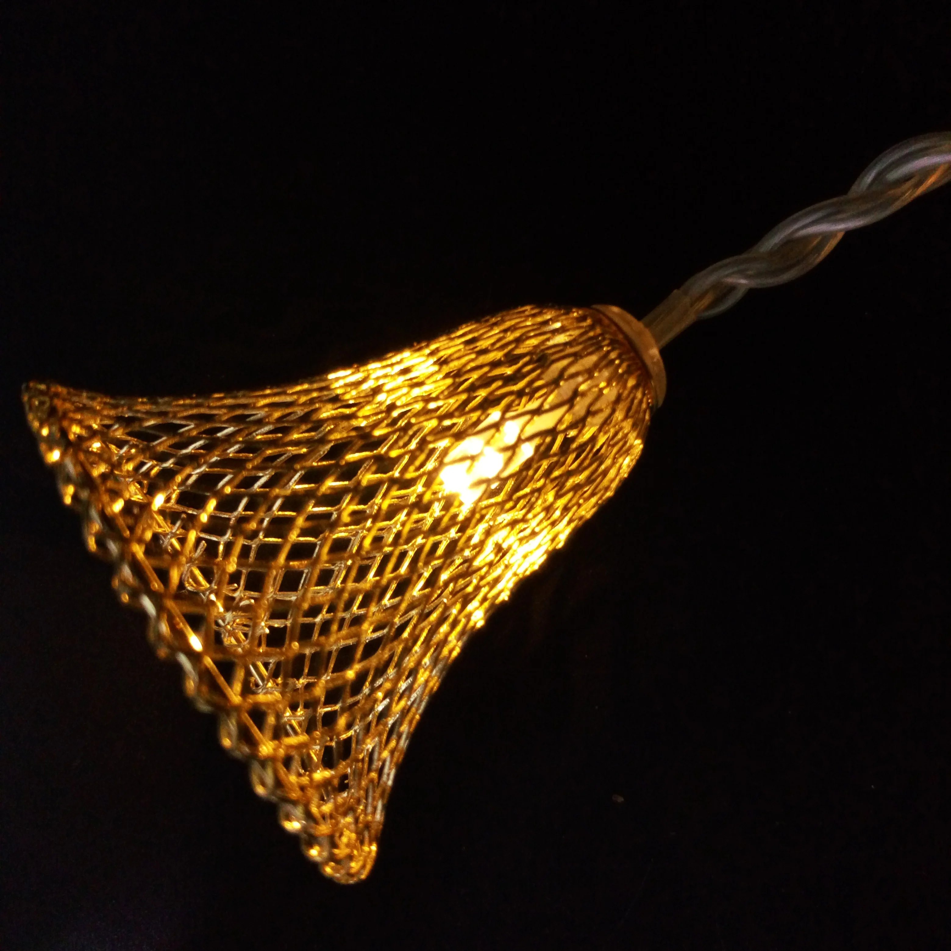 Colorful battery powered bell christmas tree holiday decoration led string light