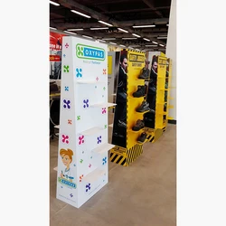 POP shoes display fashionable hot sale PVC display shelves for shoes store