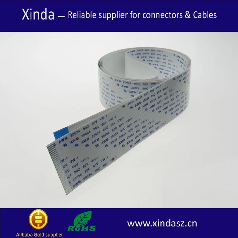 0.5mm , 0.8mm , 1.0mm , 1.25mm , 1.27mm и шаг 2.54 мм плоским FFC кабель