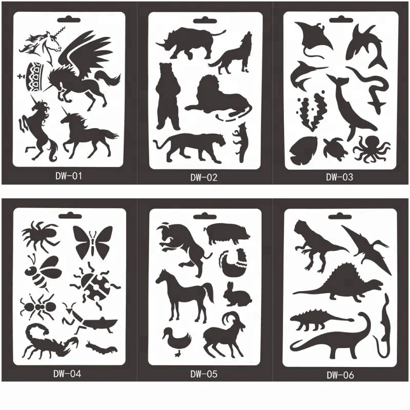 New style bird Shape Plastic Drawing Stencils/DIY Drawing and Education Animals Stencils