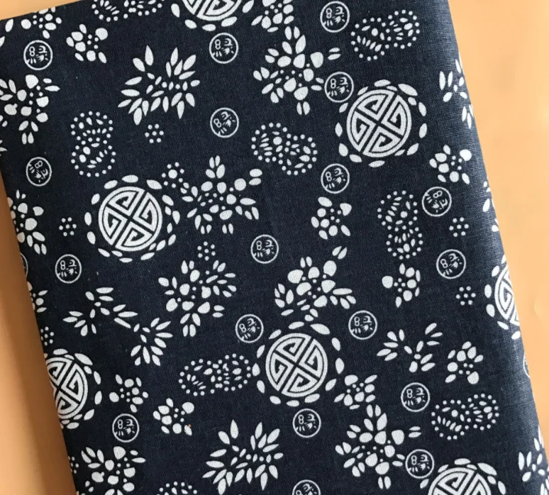 Flower Printed  Linen Fabric Vintage Style Textiles For DIY Curtains, Sofa, Cushion, Pillow