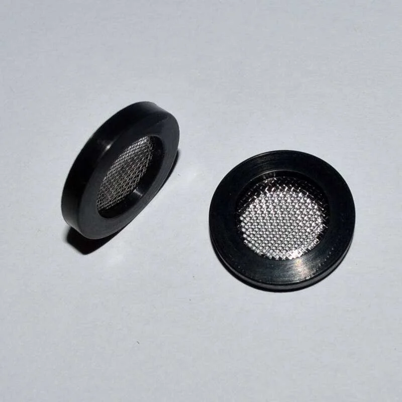 Factory price stainless steel rubber washer filter with mesh20 30 40 60 80 mesh screen filter cap/hose rubber washer