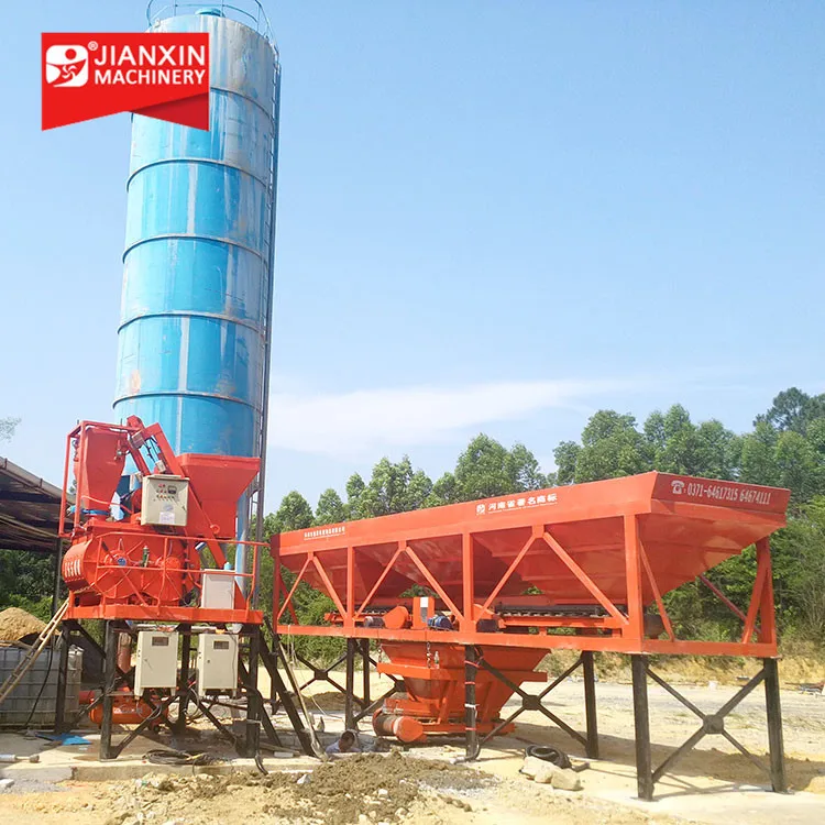 50M3 concrete mixing plant producing 50 cubic meters per hour