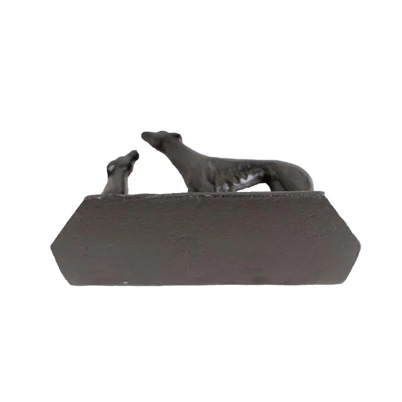 Casting door wedge European animal creativity metal crafts home villa retro iron greyhound door stop