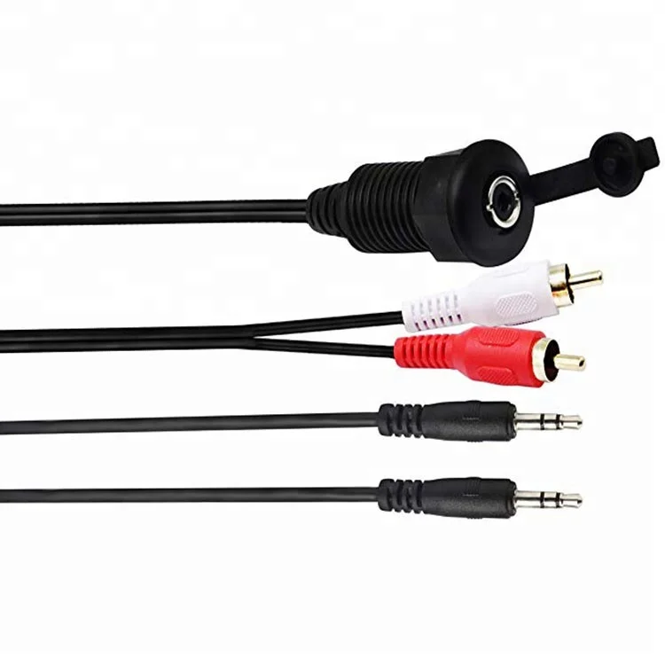 High Quality AUX Panel Mount Cable Extension Dash Flush Panel Mount Cable