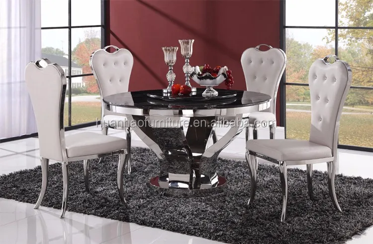 DH-824 Newest fashion elegance marble round dining table malaysia