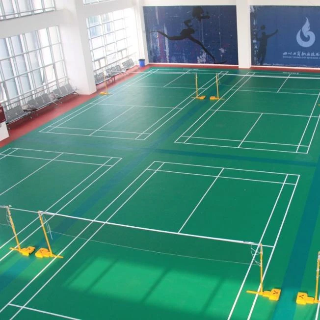 Best Price Easy to Clean Vinyl Badminton Court Mat With Ce/iso