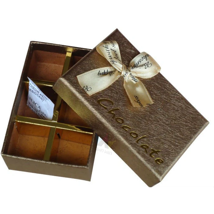 Empty luxury handmade chocolate box with custom logo